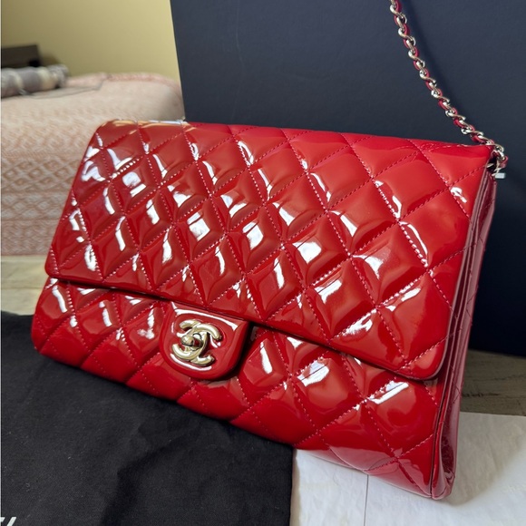 Chanel Classic Single Flap Bag Red ❣️ - Picture 1 of 16